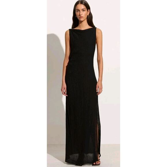 Faithfull‎ the Brand Palermo Maxi Dress Braided Cross Strap Halter Gown Linen 4 - Picture 4 of 8